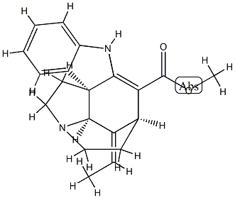 (14E)-2,14,16,19-テトラデヒドロコンジホラン-16-カルボン酸メチル 化学構造式