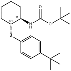 Carbamic acid, [(1R,2R)-2-[[4-(1,1-dimethylethyl)phenyl]thio]cyclohexyl]-, 1,1-dimethylethyl ester, rel- (9CI) Structure