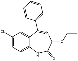 3-O-ethyloxazepam 化学構造式