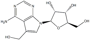 4-Amino-7-β-D-ribofuranosyl-7H-pyrrolo[2,3-d]pyrimidine-5-methanol Structure