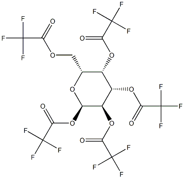 1,2,3,4,6-Pentakis-O-(trifluoroacetyl)hexopyranose 结构式