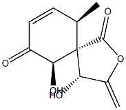 2-Oxaspiro[4.5]dec-8-ene-1,7-dione, 4,6-dihydroxy-10-methyl-3-methylene-, (4R,5R,6R,10R)-rel-(-)- (9CI) Structure