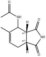 Acetamide, N-[(3aR,7aR)-2,3,3a,4,7,7a-hexahydro-5-methyl-1,3-dioxo-1H-isoindol-4-yl]-, rel- (9CI) Structure