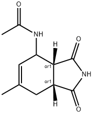 Acetamide, N-[(3aR,7aR)-2,3,3a,4,7,7a-hexahydro-6-methyl-1,3-dioxo-1H-isoindol-4-yl]-, rel- (9CI) Struktur