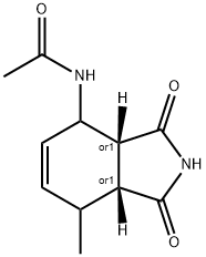 Acetamide, N-[(3aR,7aR)-2,3,3a,4,7,7a-hexahydro-7-methyl-1,3-dioxo-1H-isoindol-4-yl]-, rel- (9CI) Struktur