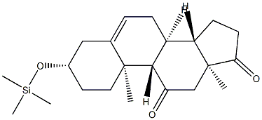 3β-(Trimethylsiloxy)androst-5-ene-11,17-dione 结构式