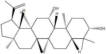 ルパ-20(29)-エン-3β,11β-ジオール 化学構造式