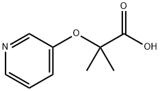 Propanoic acid, 2-Methyl-2-(3-pyridinyloxy)- 结构式