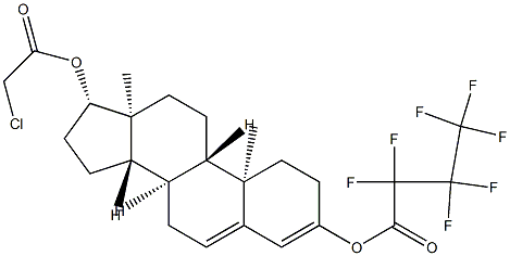 Androsta-3,5-diene-3,17β-diol 17-(chloroacetate)3-(heptafluorobutyrate) 结构式