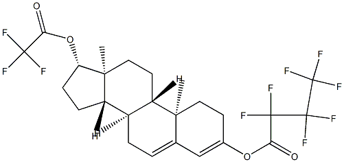 Androsta-3,5-diene-3,17β-diol 3-(heptafluorobutyrate)17-(trifluoroacetate) Structure