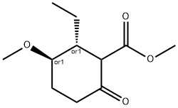 Cyclohexanecarboxylic acid, 2-ethyl-3-methoxy-6-oxo-, methyl ester, (2R,3R)-rel- (9CI),498570-95-9,结构式