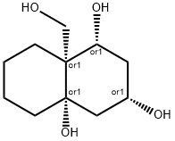 1,3,4a(2H)-Naphthalenetriol, octahydro-8a-(hydroxymethyl)-, (1R,3S,4aS,8aR)-rel- (9CI) Structure