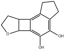 1H-Indeno[4,5:3,4]cyclobuta[1,2-b]furan-4,5-diol, 2,3,5b,7,8,8a-hexahydro- (9CI) Struktur