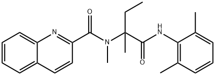 2-Quinolinecarboxamide,N-[1-[[(2,6-dimethylphenyl)amino]carbonyl]-1-methylpropyl]-N-methyl-(9CI) Structure