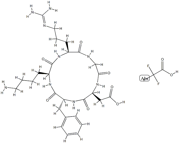 Cyclo (-RGDfK) 2,2,2-Trifluoroacetic acid, 500577-51-5, 结构式