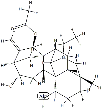 21-エチル-4-メチル-16-メチレン-7,20-シクロベアトカン-1α,12α,15β-トリオール15-アセタート 化学構造式