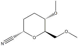 D-arabino-Heptononitrile, 2,6-anhydro-3,4-dideoxy-5,7-di-O-methyl- (9CI) Struktur