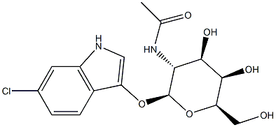 6-CHLORO-3-INDOXYL-N-ACETYL-BETA-D-GALACTOSAMINIDE 化学構造式
