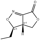 3H,6H-Furo[3,4-c]isoxazol-6-one,3-ethyl-3a,4-dihydro-,(3R,3aR)-rel-(9CI) Struktur