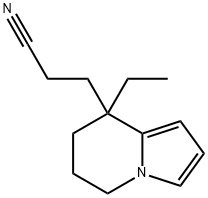 8-Indolizinepropanenitrile,8-ethyl-5,6,7,8-tetrahydro-(9CI) Struktur