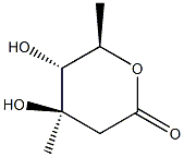D-arabino-Hexonic acid, 2,6-dideoxy-3-C-methyl-, delta-lactone (9CI) Structure