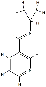 Cyclopropanamine, N-(3-pyridinylmethylene)-, [N(E)]- (9CI) 结构式