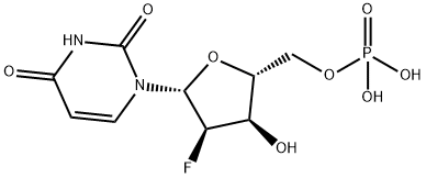 5'-Uridylic acid, 2'-deoxy-2'-fluoro- Struktur