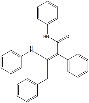N-Phenyl-α-[2-phenyl-1-(phenylamino)ethylidene]benzeneacetamide 结构式