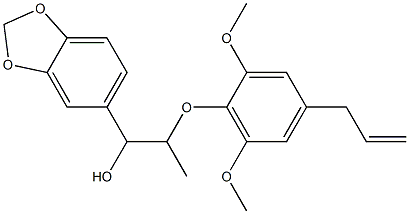 α-[1-[2,6-Dimethoxy-4-(2-propenyl)phenoxy]ethyl]-1,3-benzodioxole-5-methanol Struktur