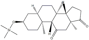3α-(Trimethylsiloxy)-5β-androstane-11,17-dione Struktur