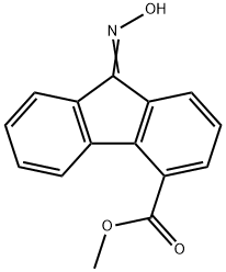 methyl 9-(hydroxyimino)-9H-fluorene-4-carboxylate Struktur