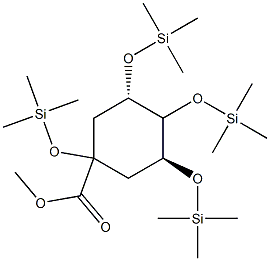 1α,3α,4β,5β-Tetrakis[(trimethylsilyl)oxy]cyclohexane-1β-carboxylic acid methyl ester Struktur