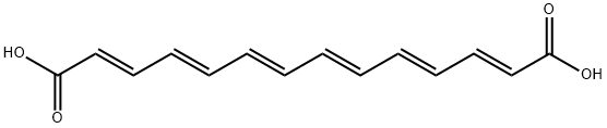 (2E,4E,6E,8E,10E,12E)-2,4,6,8,10,12-Tetradecahexene-1,14-dioic acid Struktur