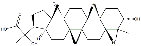 3β,22-Dihydroxyhopan-29-oic acid Structure