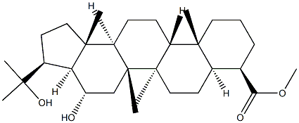 16β,22-ジヒドロキシホパン-23-酸 化学構造式
