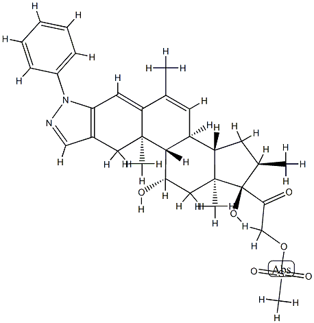deacylcortivazol 21-mesylate Struktur