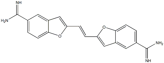 2,2'-vinylenedi-1-benzo(b)furan-5-carboxamidine Struktur
