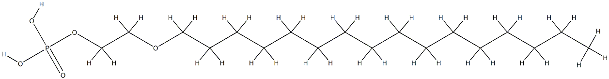 Α-十六烷基-Ω-羟基聚(氧-1,2-亚乙基)磷酸脂 结构式