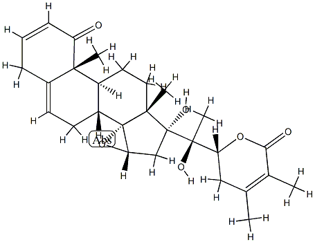 (22R)-14,15α-Epoxy-17,20,22-trihydroxy-1-oxoergosta-2,5,24-trien-26-oic acid δ-lactone 结构式