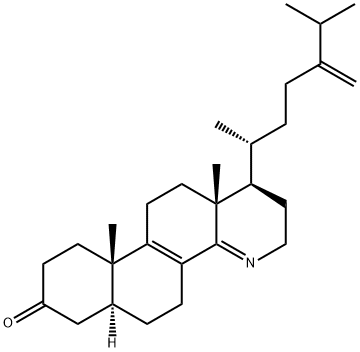 15-Aza-D-homo-5α-ergosta-8,14,24(28)-trien-3-one 结构式
