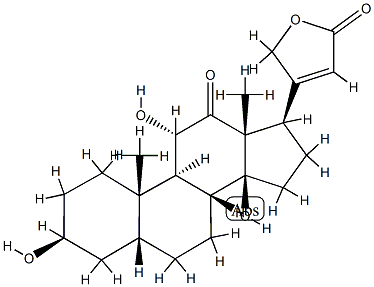 3β,11α,14-Trihydroxy-12-oxo-5β-card-20(22)-enolide Struktur