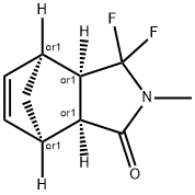 4,7-Methano-1H-isoindol-1-one,3,3-difluoro-2,3,3a,4,7,7a-hexahydro-2-methyl-,(3aR,4S,7R,7aS)-rel-(9CI) Struktur