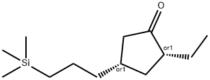 Cyclopentanone, 2-ethyl-4-[3-(trimethylsilyl)propyl]-, (2R,4S)-rel- (9CI) 结构式