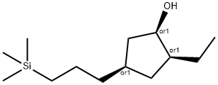 Cyclopentanol, 2-ethyl-4-[3-(trimethylsilyl)propyl]-, (1R,2S,4R)-rel- (9CI) 结构式