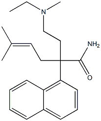 α-[2-(Ethylmethylamino)ethyl]-α-(3-methyl-2-butenyl)-1-naphthaleneacetamide Structure