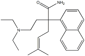 α-[2-(Diethylamino)ethyl]-α-(3-methyl-2-butenyl)-1-naphthaleneacetamide 结构式