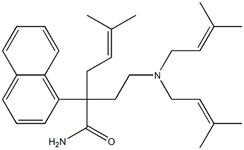α-[2-[Bis(3-methyl-2-butenyl)amino]ethyl]-α-(3-methyl-2-butenyl)-1-naphthaleneacetamide,50765-96-3,结构式