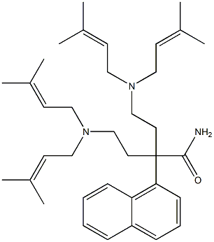 α,α-Bis[2-[bis(3-methyl-2-butenyl)amino]ethyl]-1-naphthaleneacetamide Structure