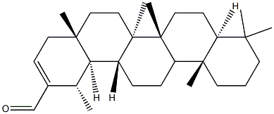 (18α,19α)-ウルサ-20-エン-30-アール 化学構造式