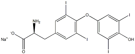 甲状腺氨酸钠, 50809-32-0, 结构式